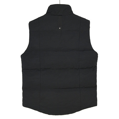 Moose Knuckles Down Vest with Logo Chest Patch and Silver Rivets