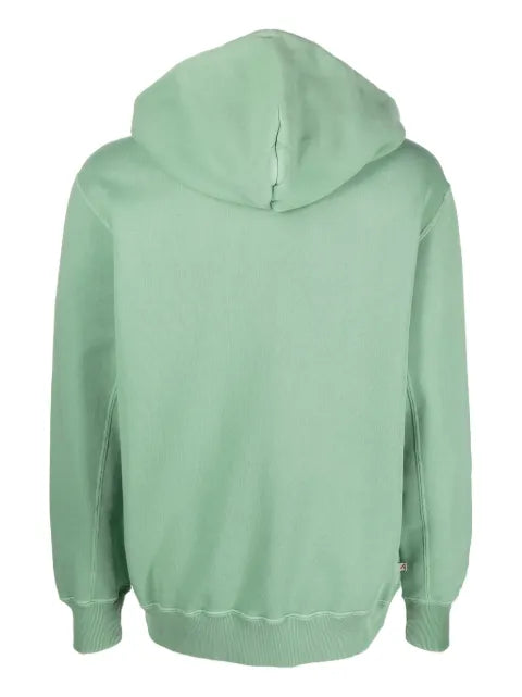 Autry logo-patch cotton hoodie