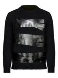 MM6 Maison Margiela metallic stripe knitted sweater
