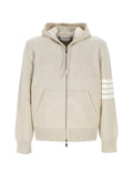 Thom Browne hooded stripe cotton sweater