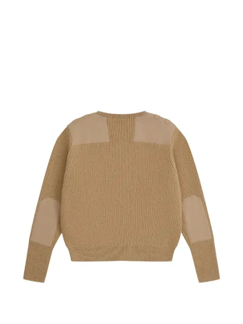 GOSHA RUBCHINSKIY ribbed-knit elbow-patch sweater
