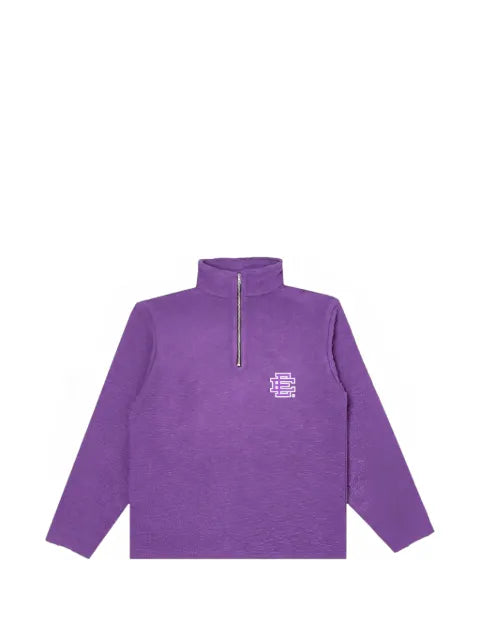ERIC EMANUEL logo-embroidered quarter-zip sweatshirt
