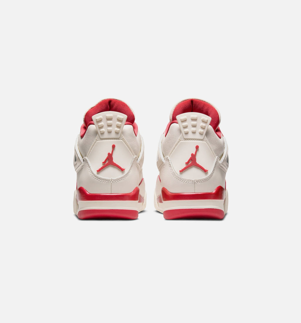 Air Jordan 4 Retro Valentine's Day Women's Lifestyle Shoe – Pale Ivory / Sierra Red / Tough Red