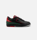 Air Jordan 2 Retro Low Christmas Grade School Lifestyle Shoes - Black/Fire Red/Cement Grey