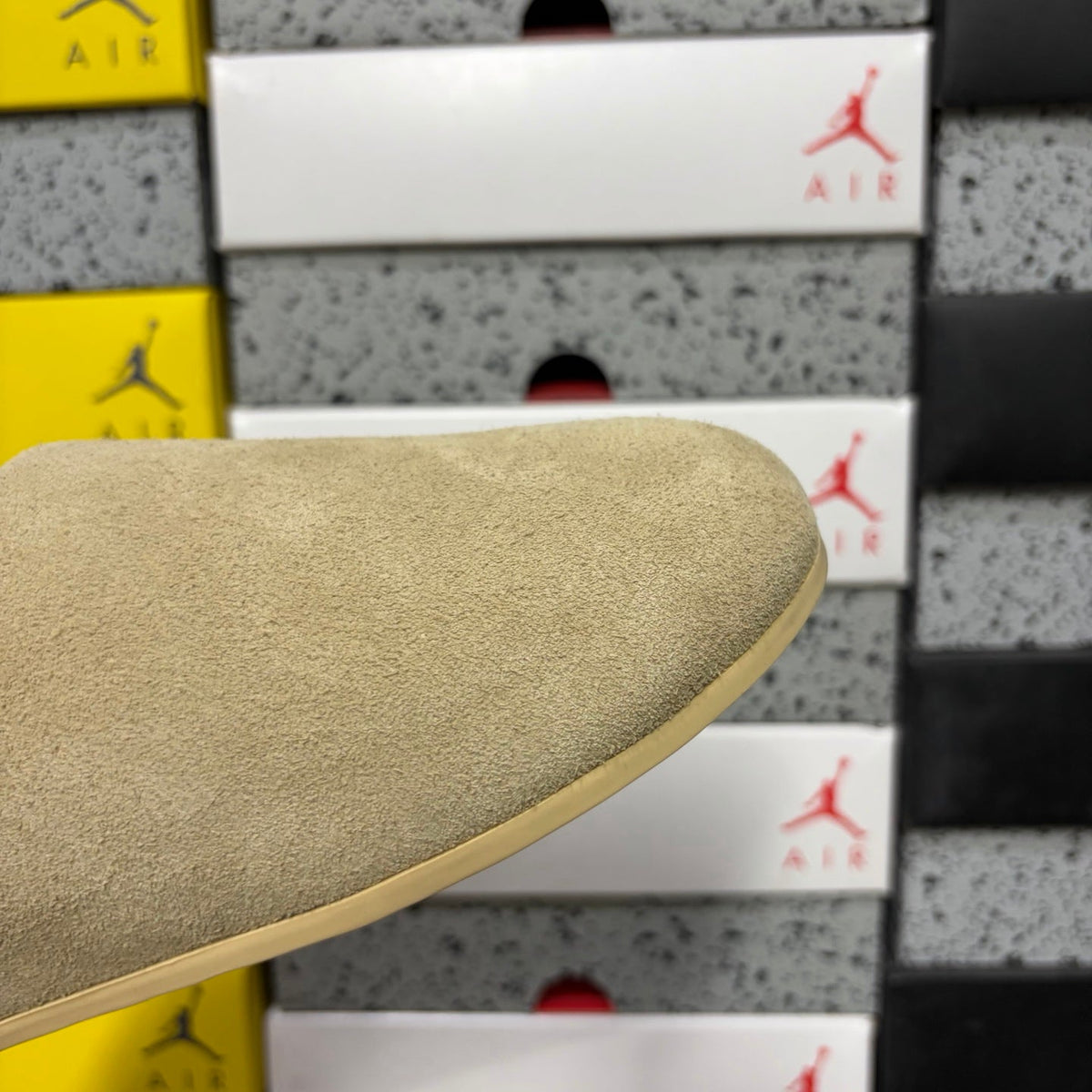 UGG Suede Mule – Women’s Backless Clog with Gold Rivet Accents & Shearling Lining in Sand