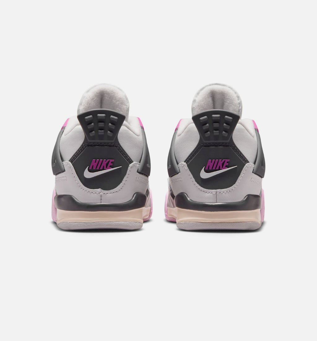 Air Jordan 4 Retro Comic Infant/Toddler Lifestyle Shoe – Off White/Fire Pink/Anthracite