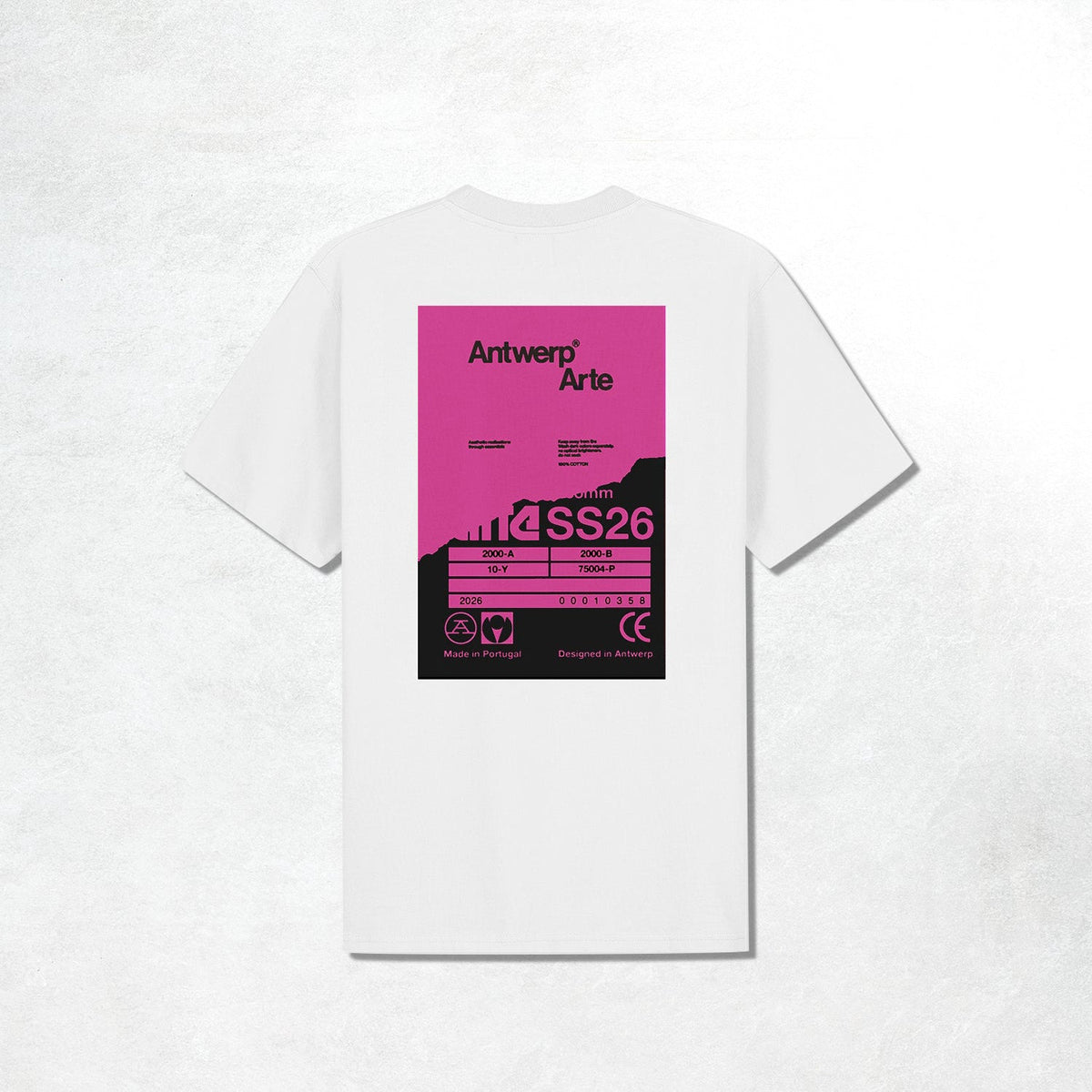 Arte Back Poster T-shirt: White