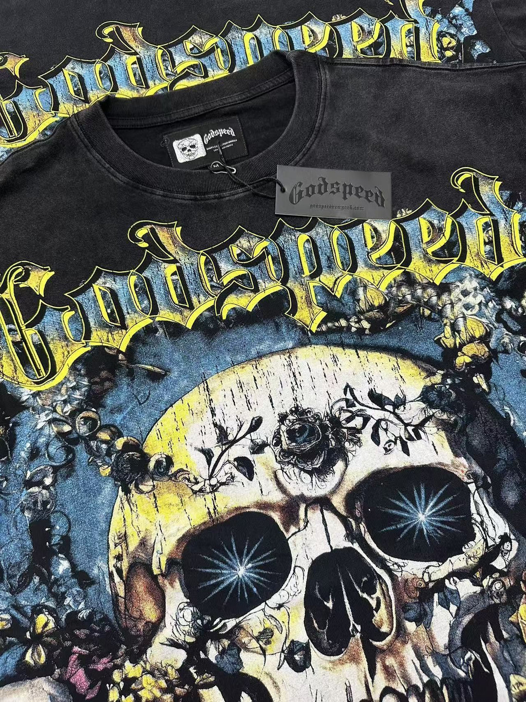 Godspeed Skull & Rose Graphic T-Shirt