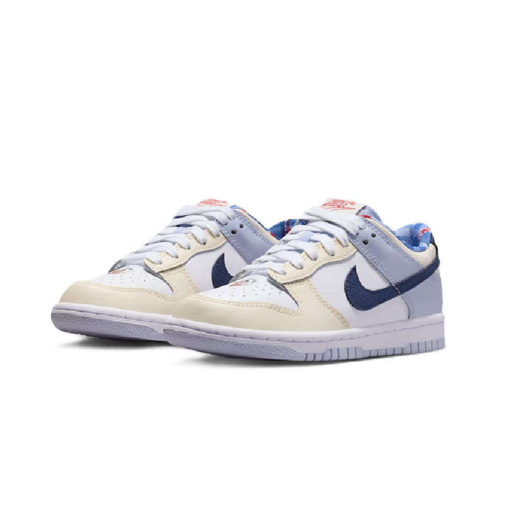Big Kid's Nike Dunk Low White/Midnight Navy-White (IH7343 141)