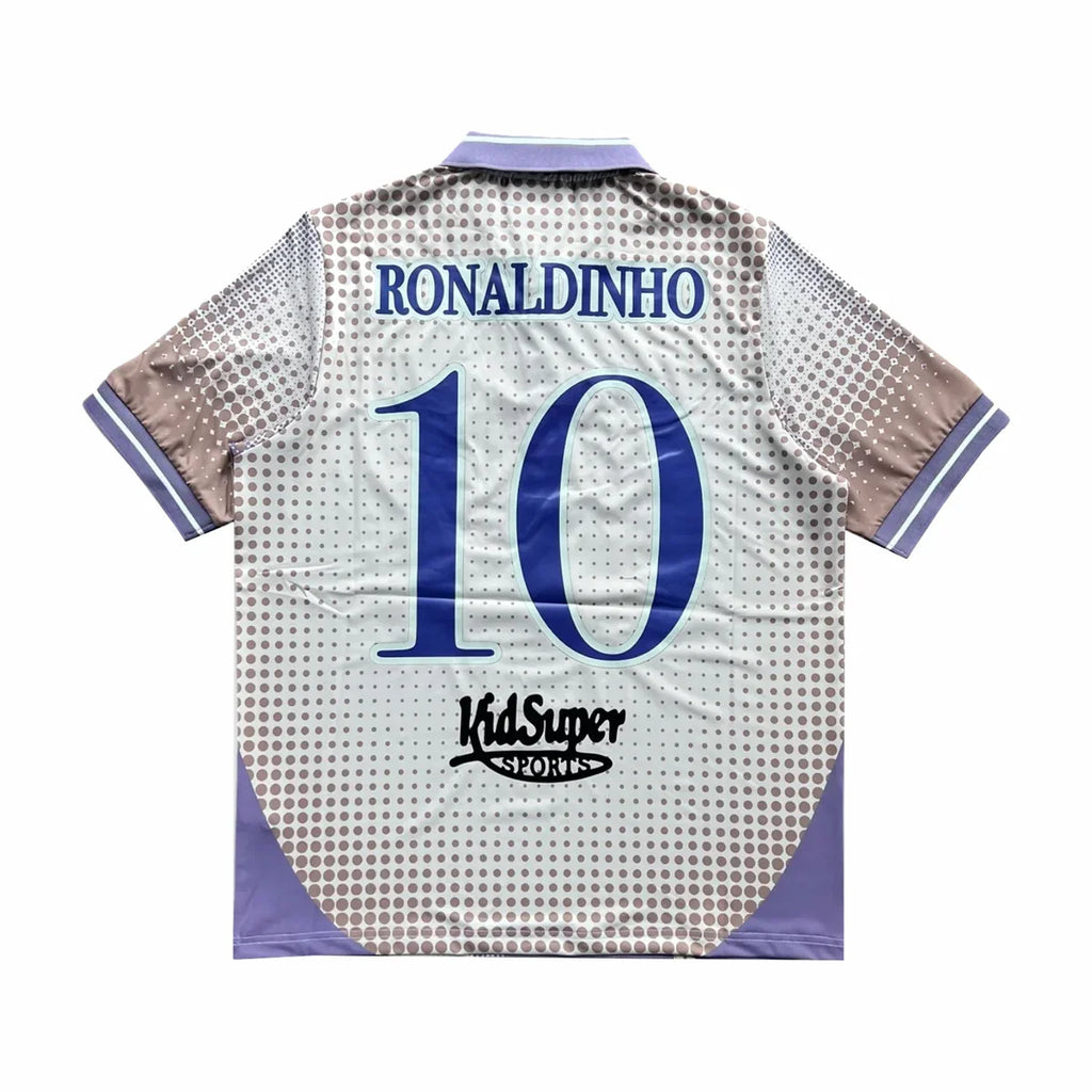 KidSuper X Ronaldinho Soccer Jersey 'Cream/Blue'