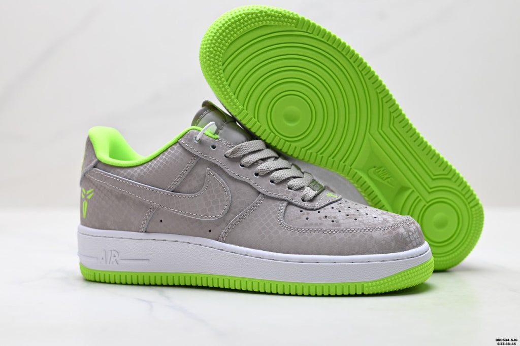 Nike Air Force 1 Low Gray Volt Unisex Sneakers Style 15