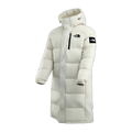 The North Face Color-Block Long Down Coat in White