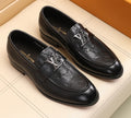 Louis Vuitton Black Embossed Loafers