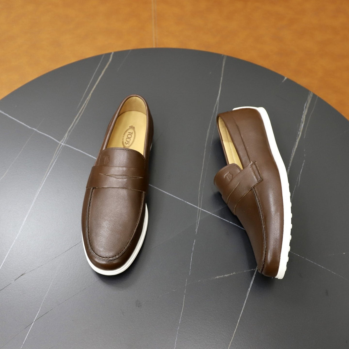 TOD'S Leather Slip-On Loafers