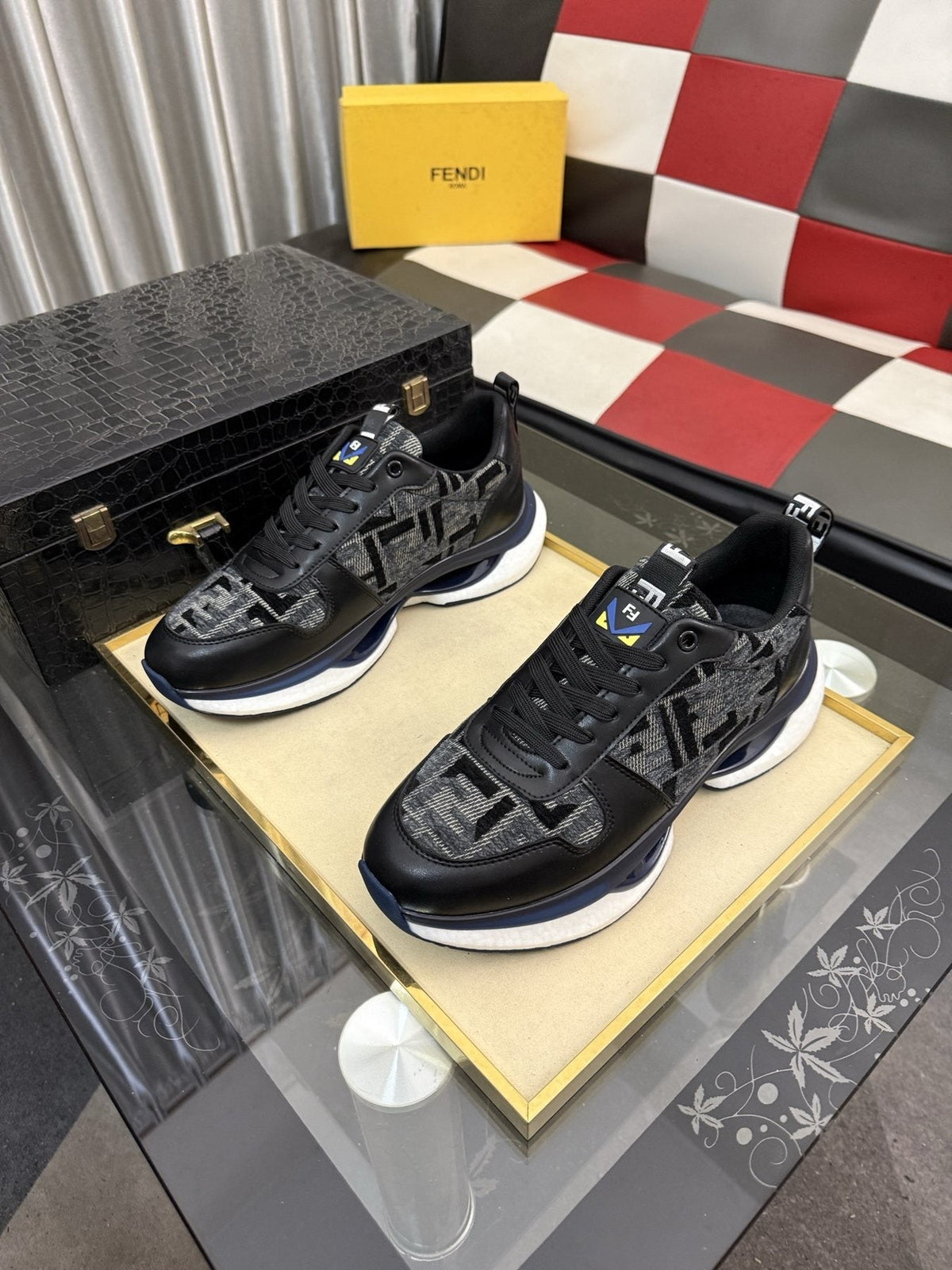 Fendi Men's Patterned Low-Top Sneakers