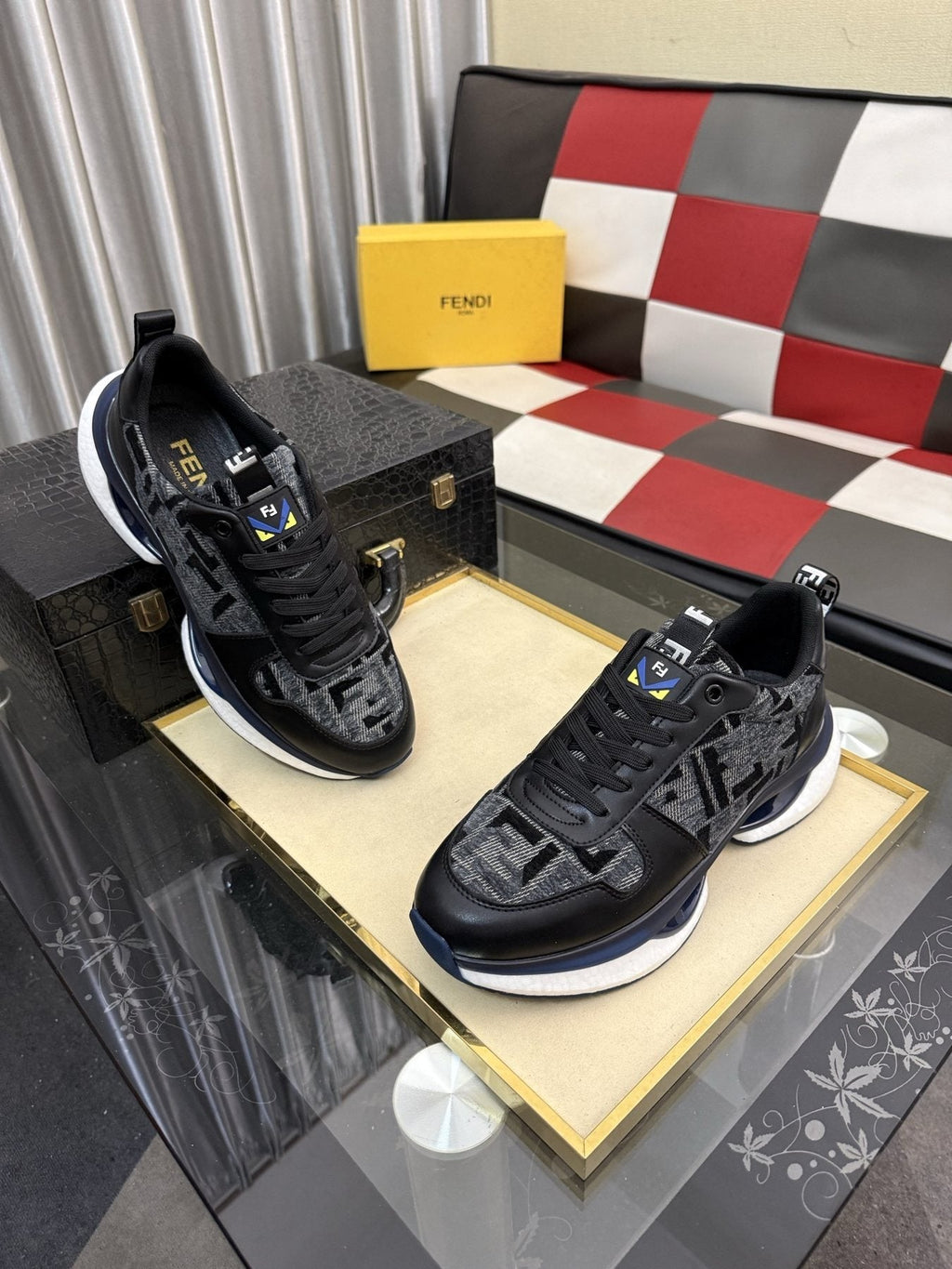 Fendi Men's Patterned Low-Top Sneakers