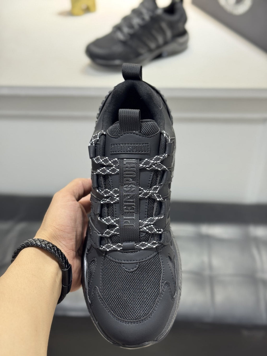 Philipp Plein Men's Mesh Panel Low-Top Sneakers