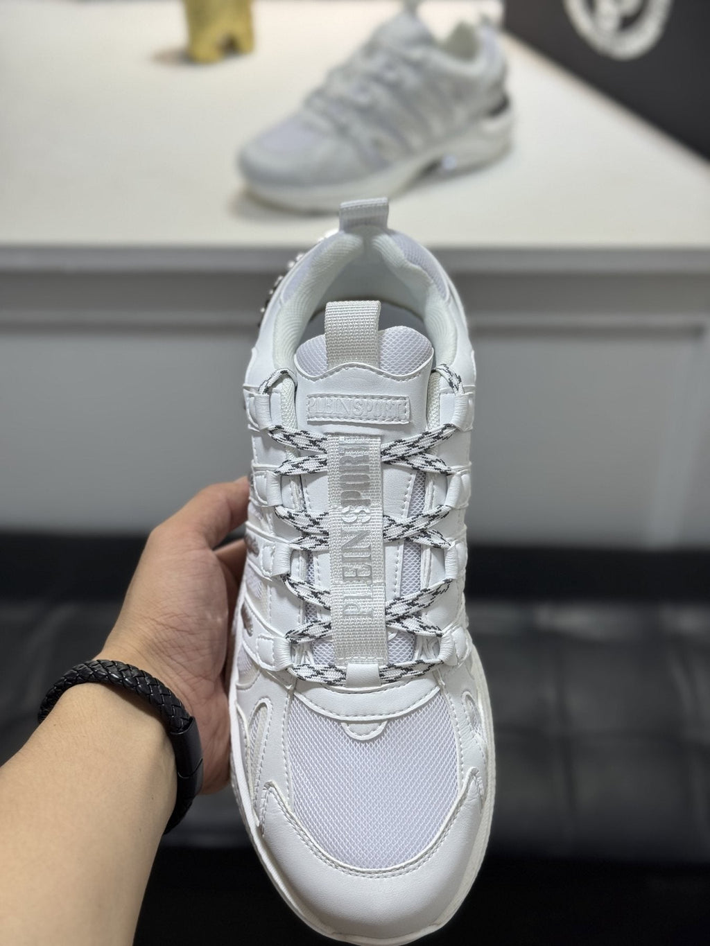 Philipp Plein Men's Mesh Panel Low-Top Sneakers