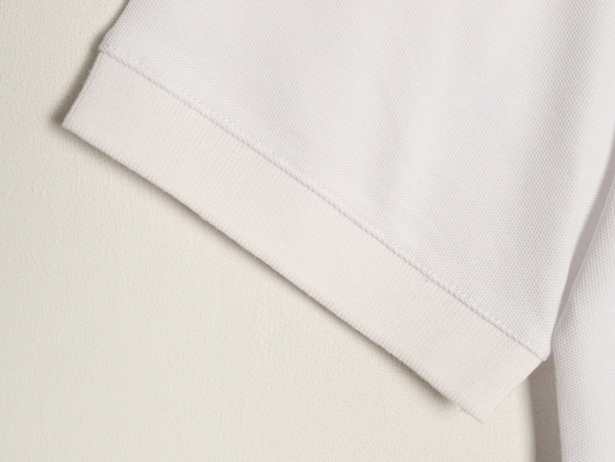 Louis Vuitton 25SS Letter-Detail Short-Sleeve Polo - White