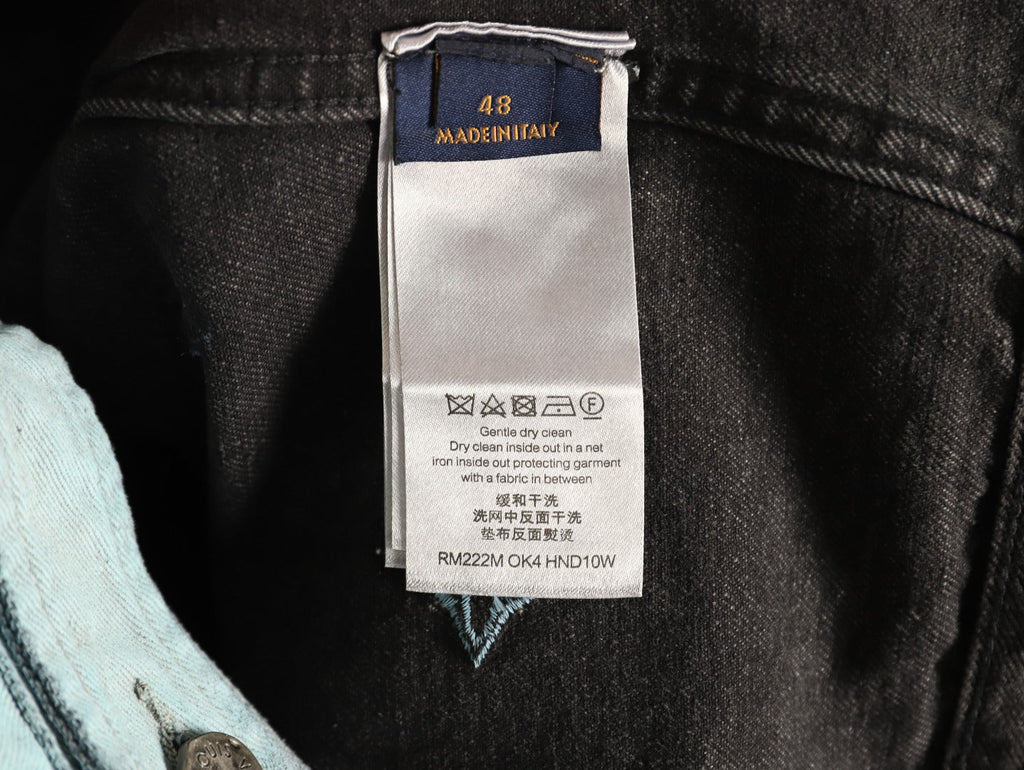 Louis Vuitton Gradient Monogram-Style Denim Jacket - Charcoal and Blue