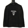 Prada Milano Logo Crewneck Knit Sweater - Black